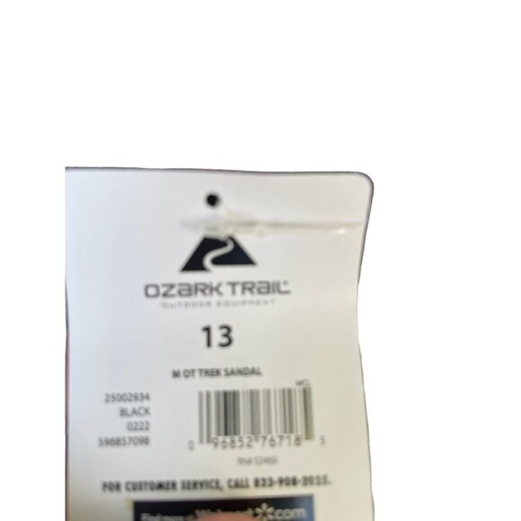 NEW Ozark Trail Men's SIZE 13 Outdoor Trek Ankle Strap Sandals Black - Picture 4 of 7